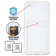 Capa para iPhone 7/8 e SE 2020/2022 - Silicone TPU Premium Case Card Transparente